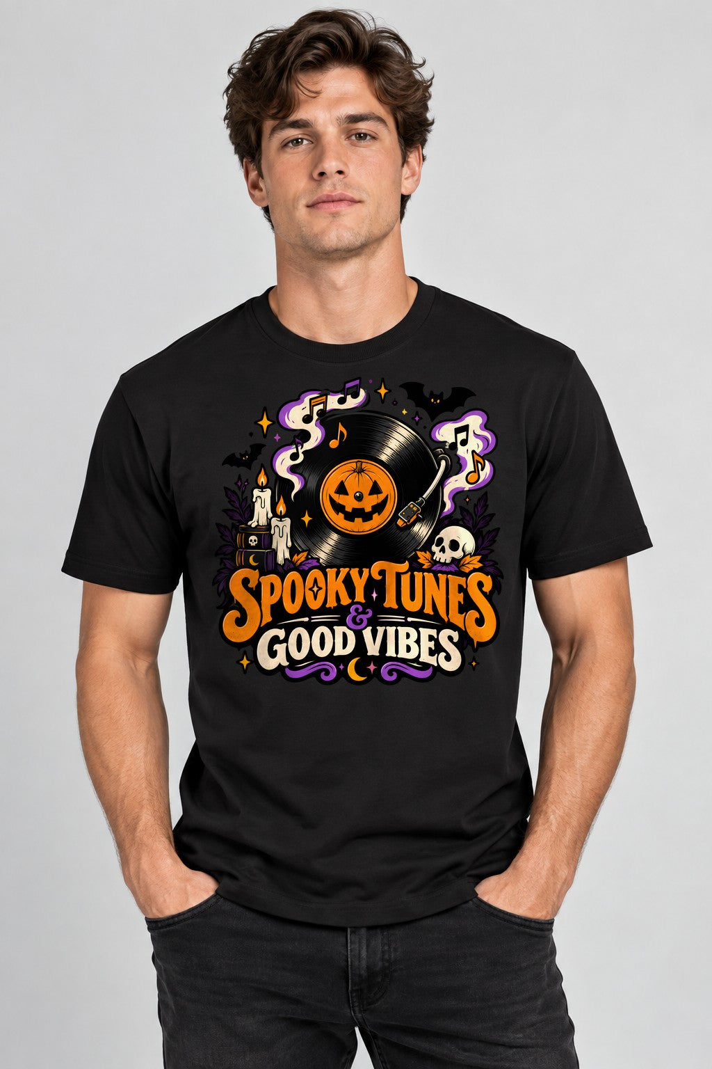 Spooky Tunes Good Vibes - Black