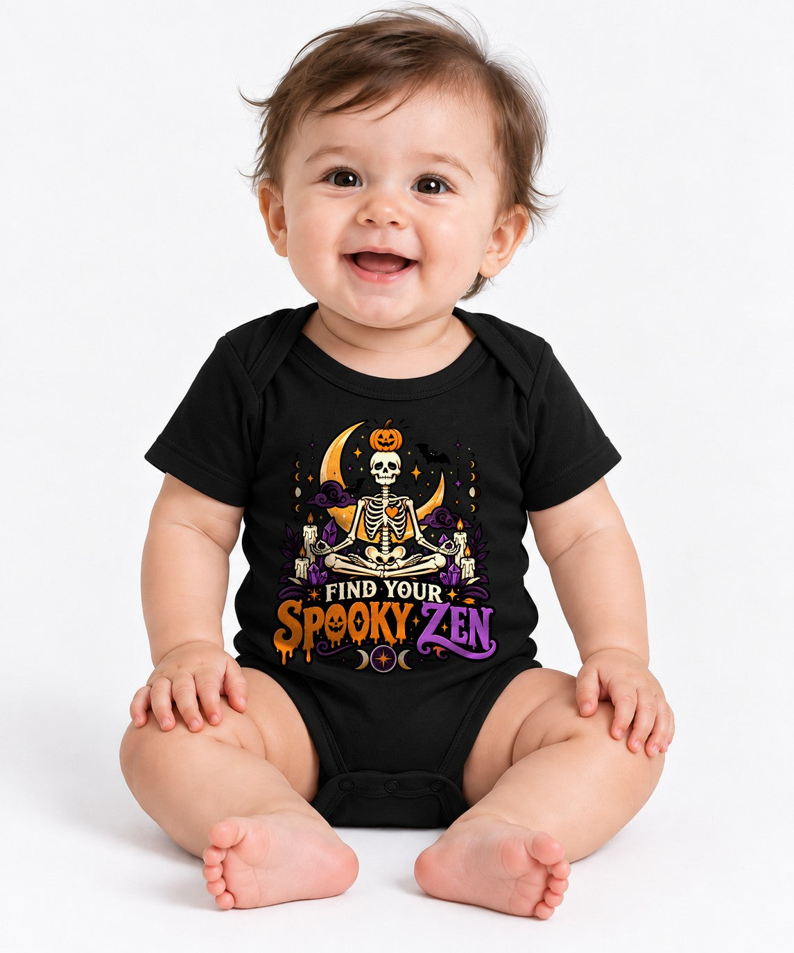 Spooky Zen Skeleton - Black