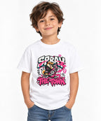 Spray The Town Shiba Graffiti Tee - Street Art Dog Shirt - White