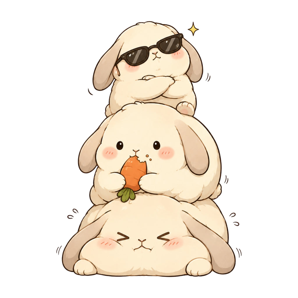 Stacked Bunnies Tower