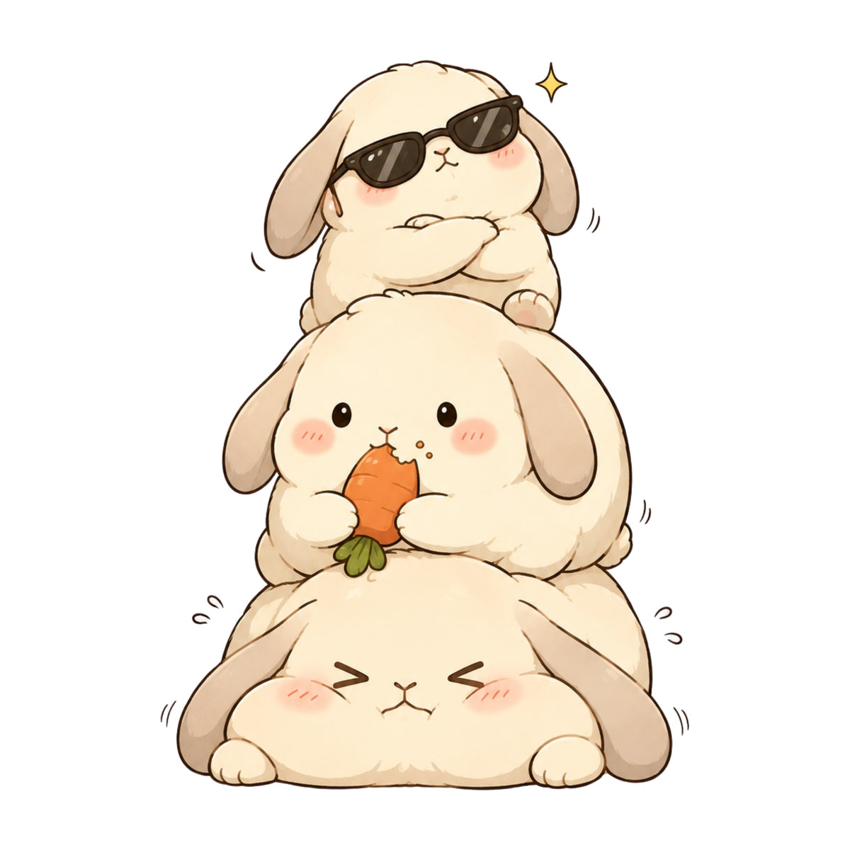 Stacked Bunnies Tower
