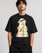 Stacked Bunnies Tower - Black