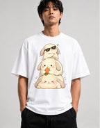 Stacked Bunnies Tower - White