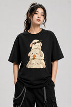 Stacked Bunnies Tower - Black