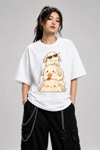 Stacked Bunnies Tower - White