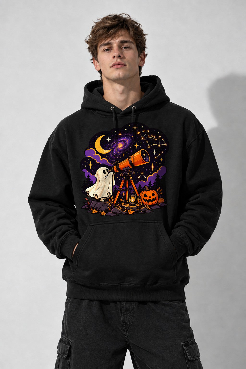 Stargazing Ghost - Black