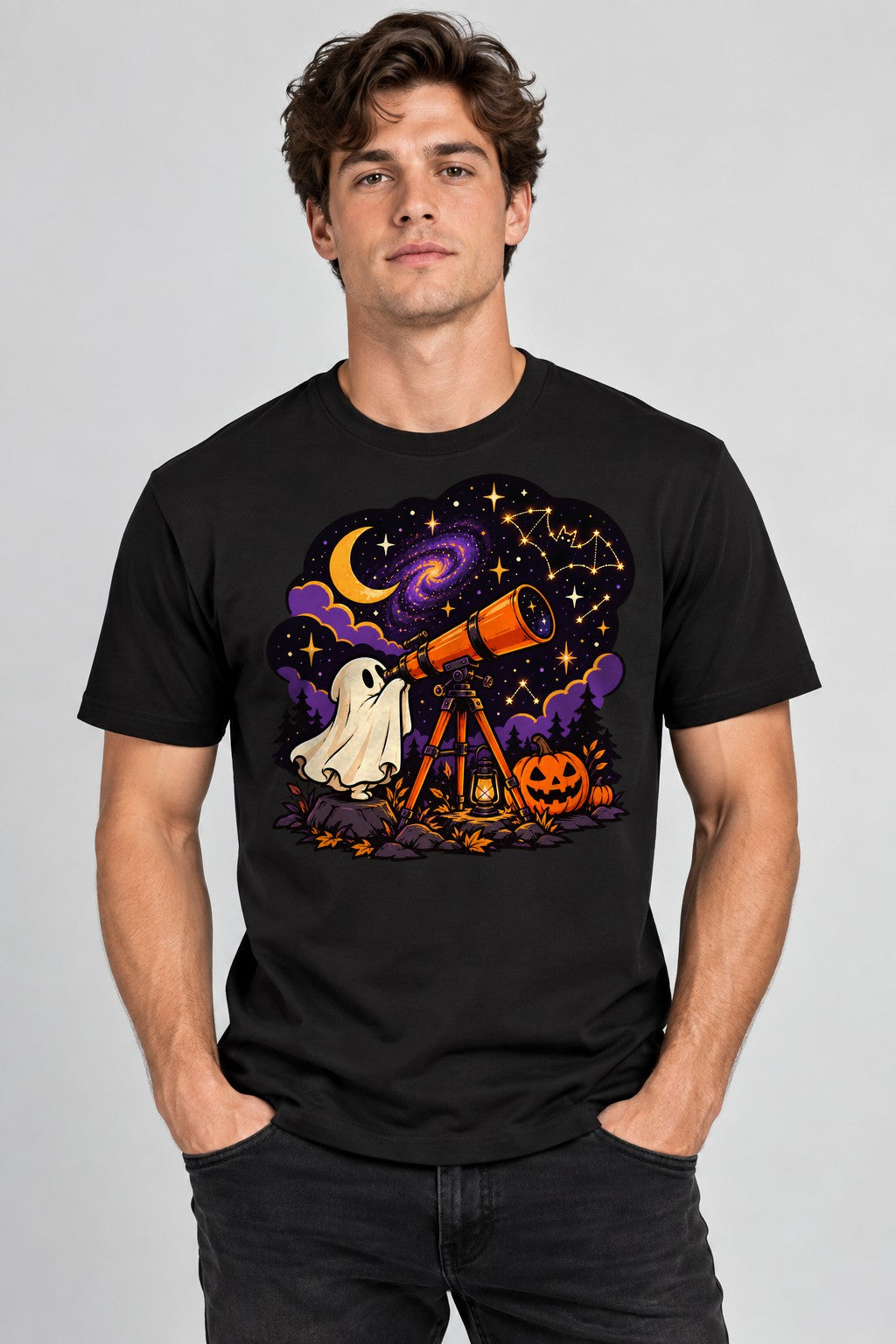 Stargazing Ghost - Black
