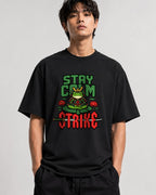 Stay Calm Strike Samurai Frog Tee - Zen Warrior Graphic Shirt - Black