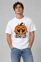 Stay Lit Pumpkin - White