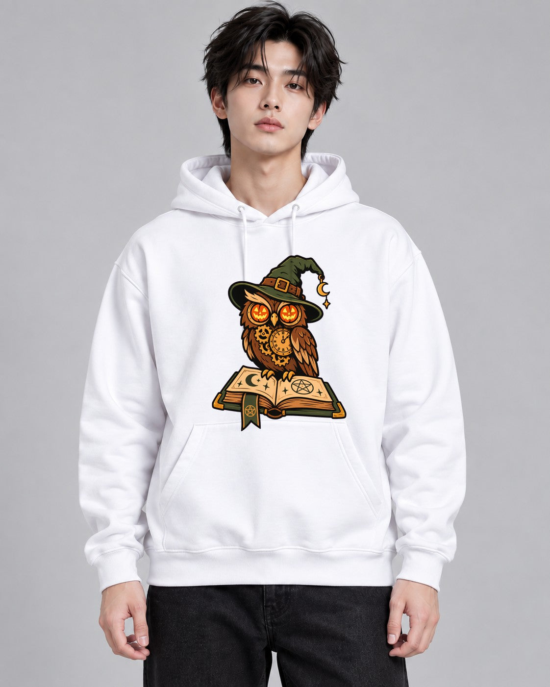 Steampunk Witch Owl - White