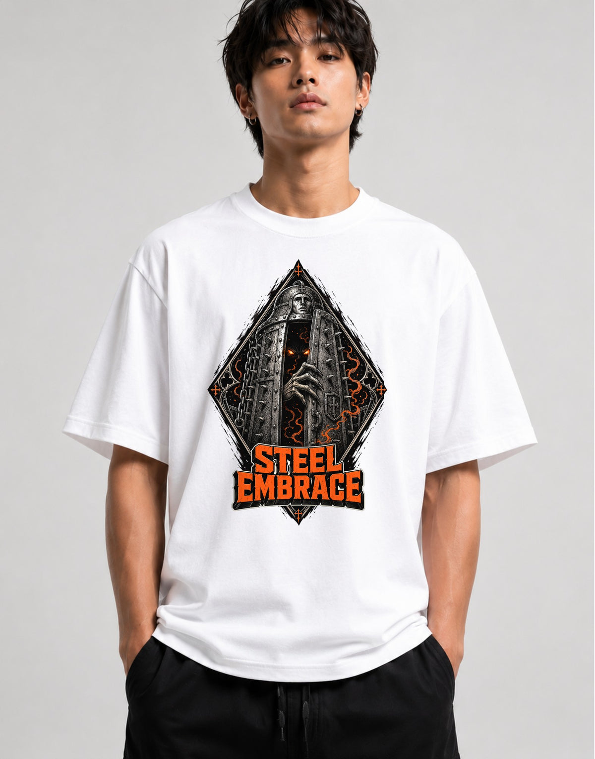 Steel Embrace - White