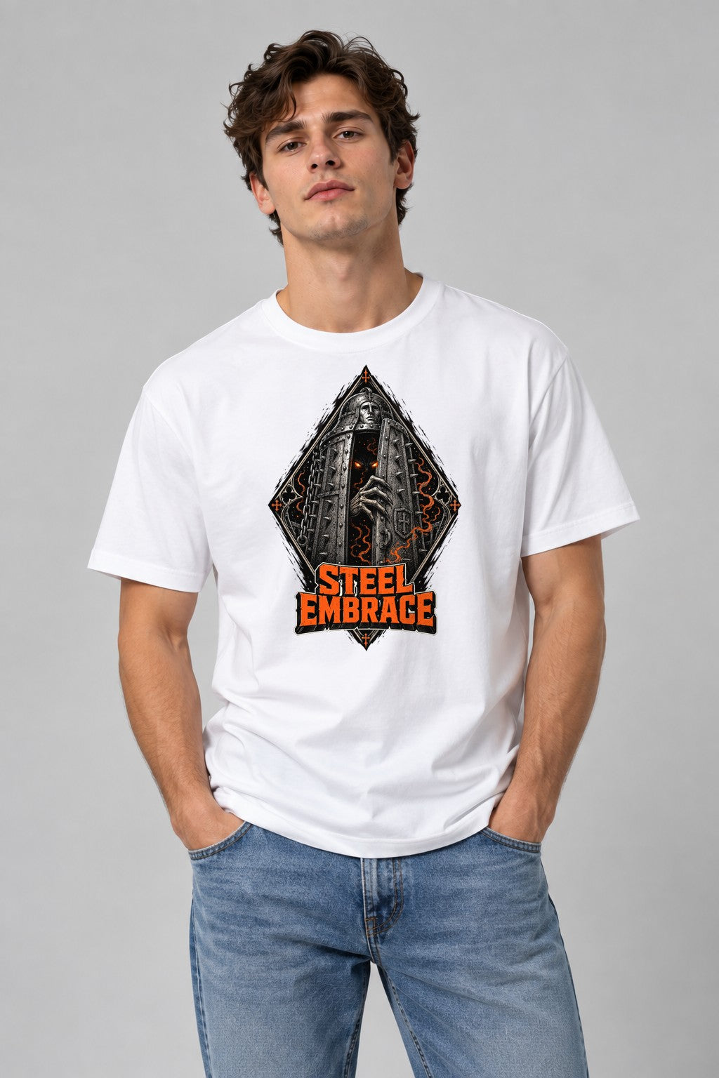 Steel Embrace - White
