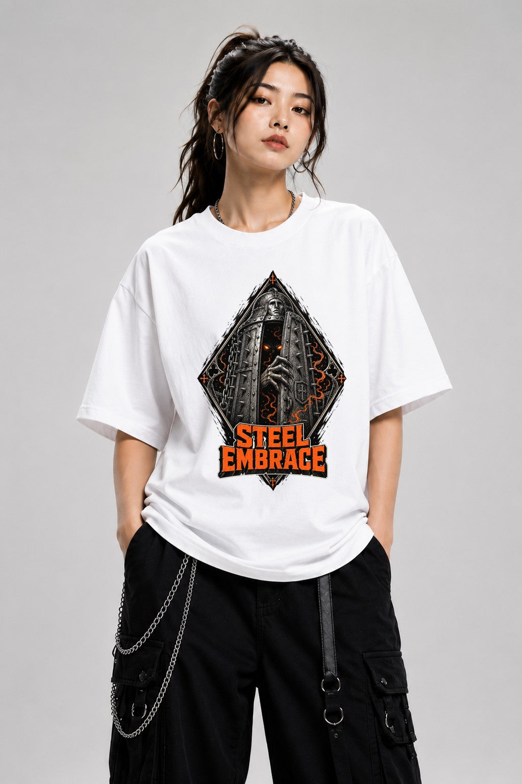 Steel Embrace - White