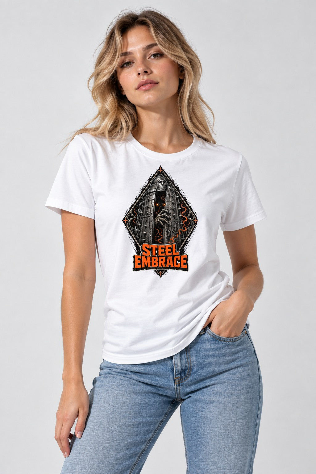 Steel Embrace - White