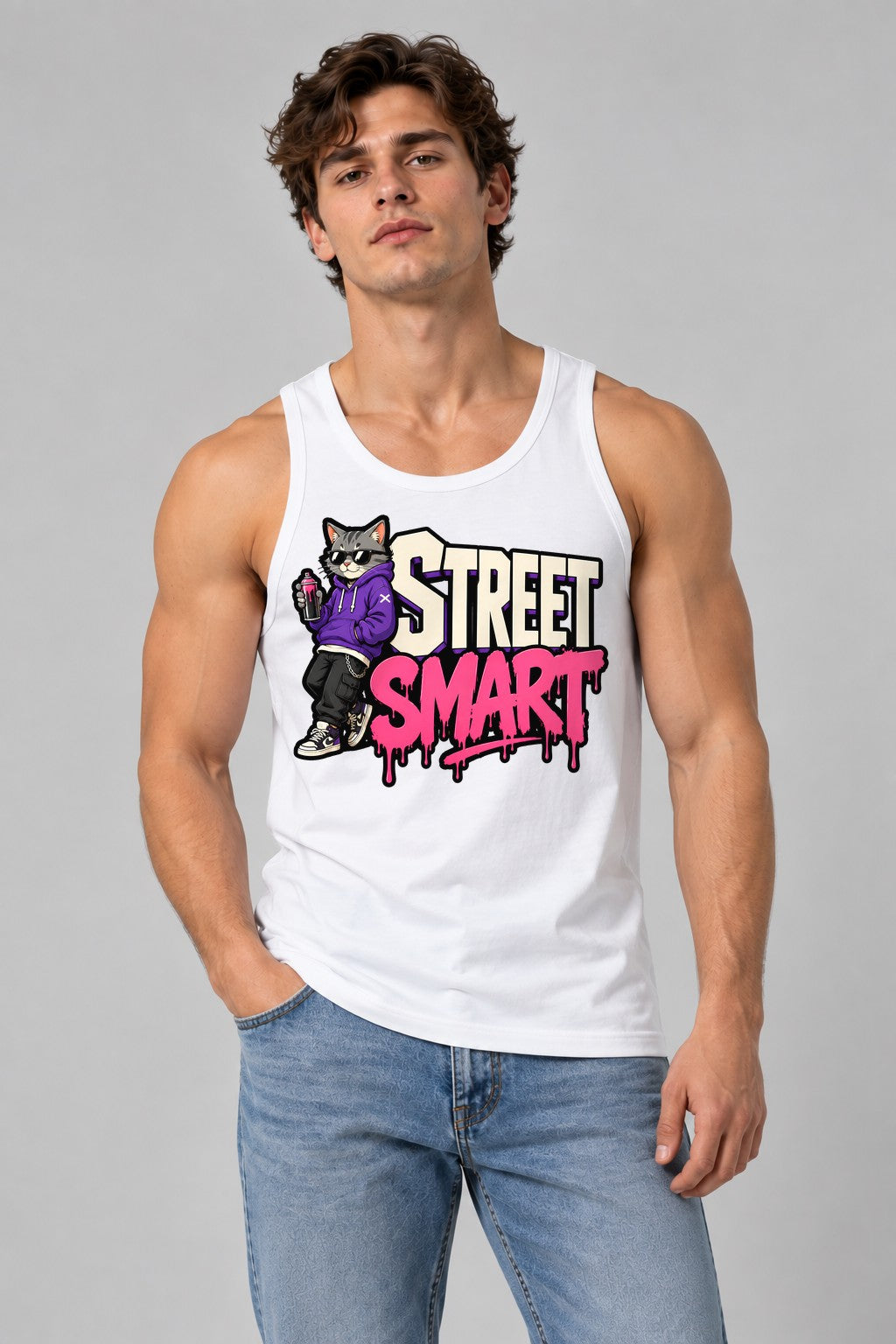 Street Smart Cat - White