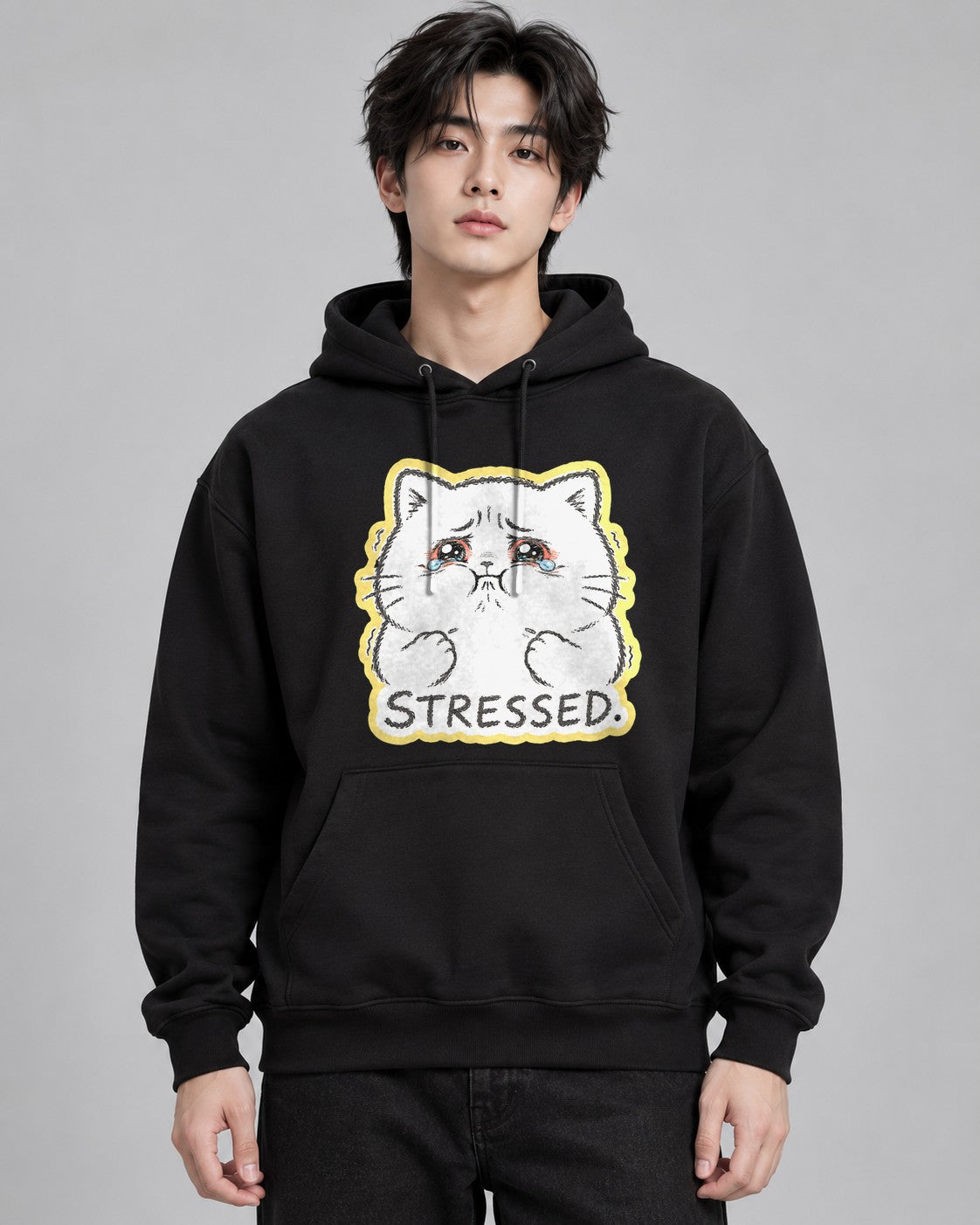 Stressed Cat - Black