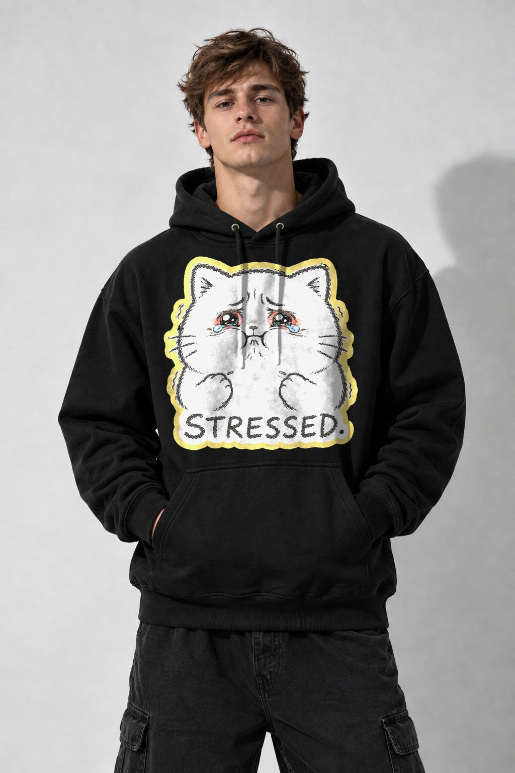 Stressed Cat - Black