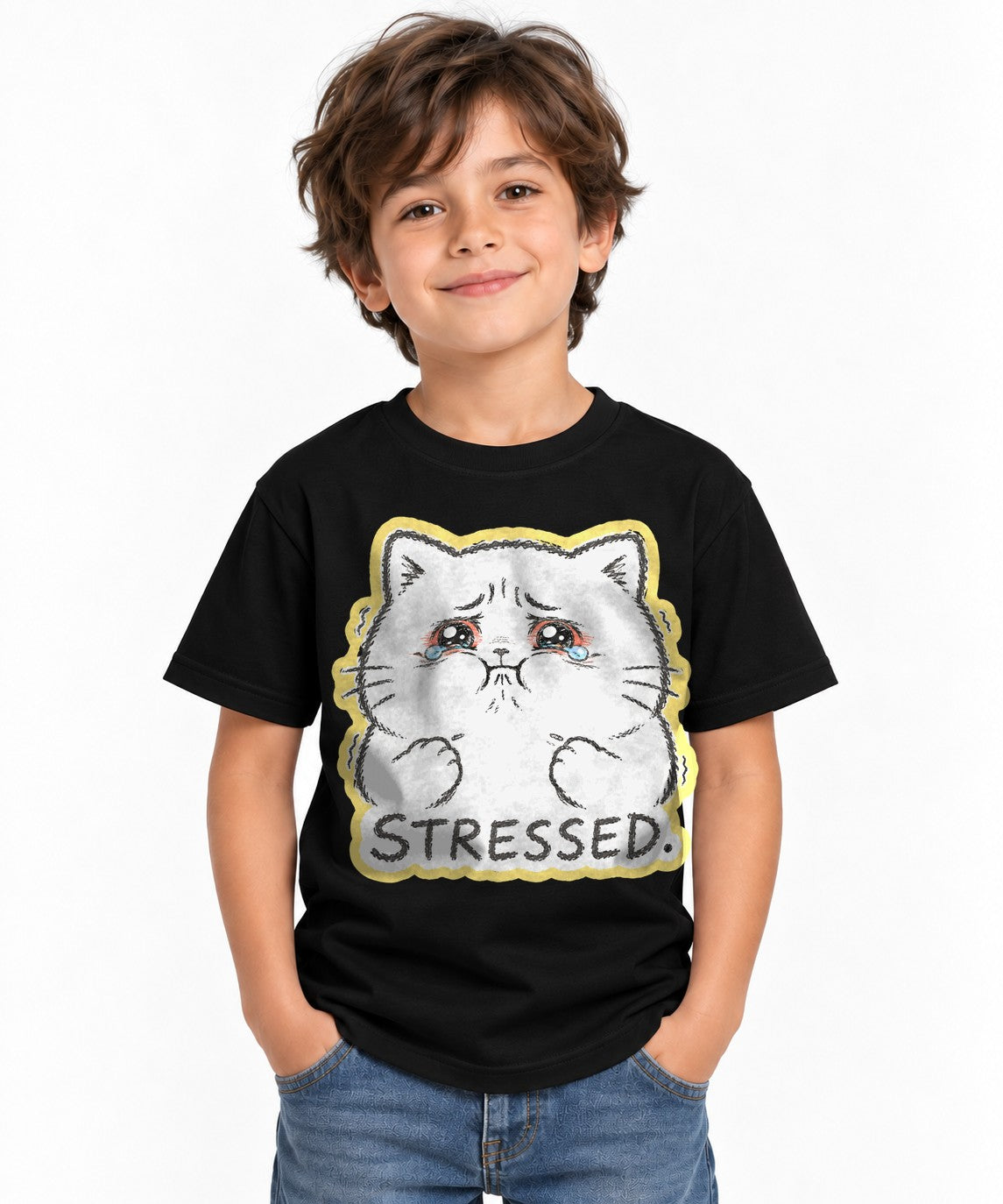 Stressed Cat - Black
