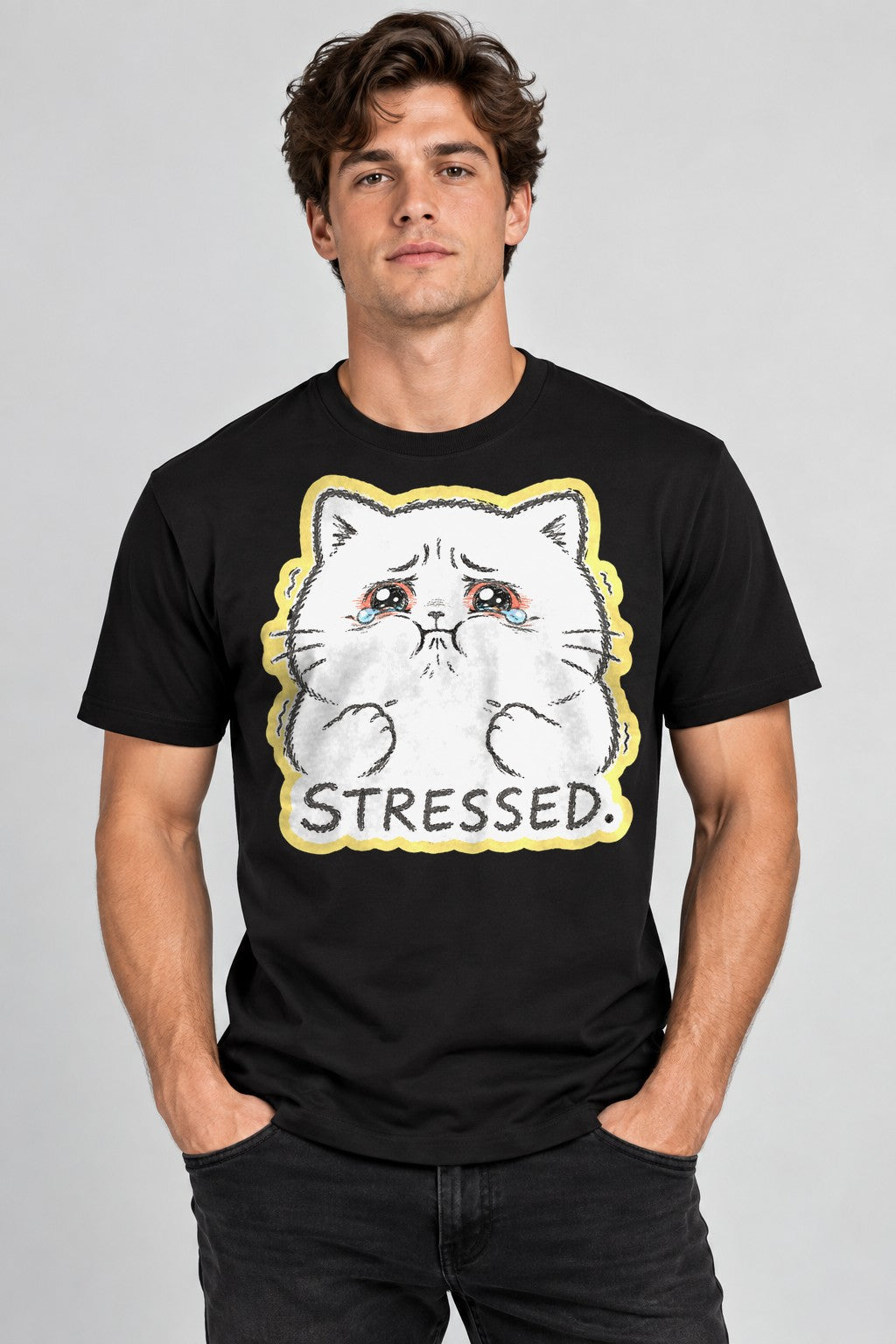 Stressed Cat - Black