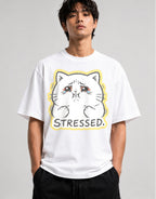 Stressed Cat - White