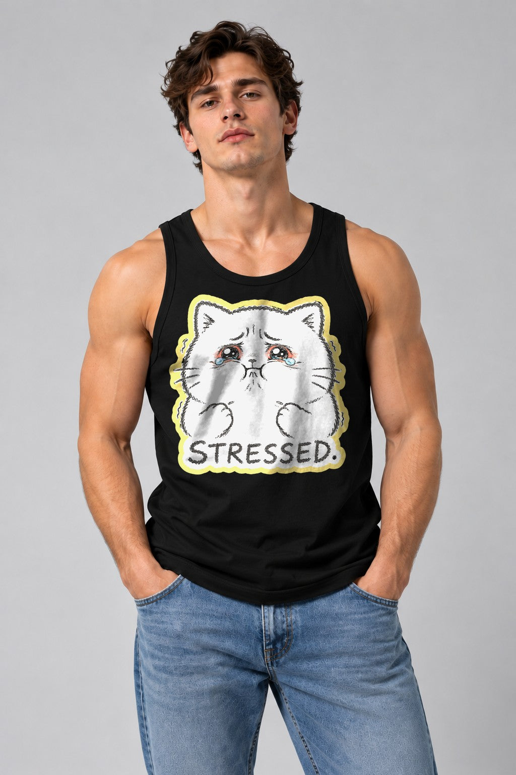 Stressed Cat - Black