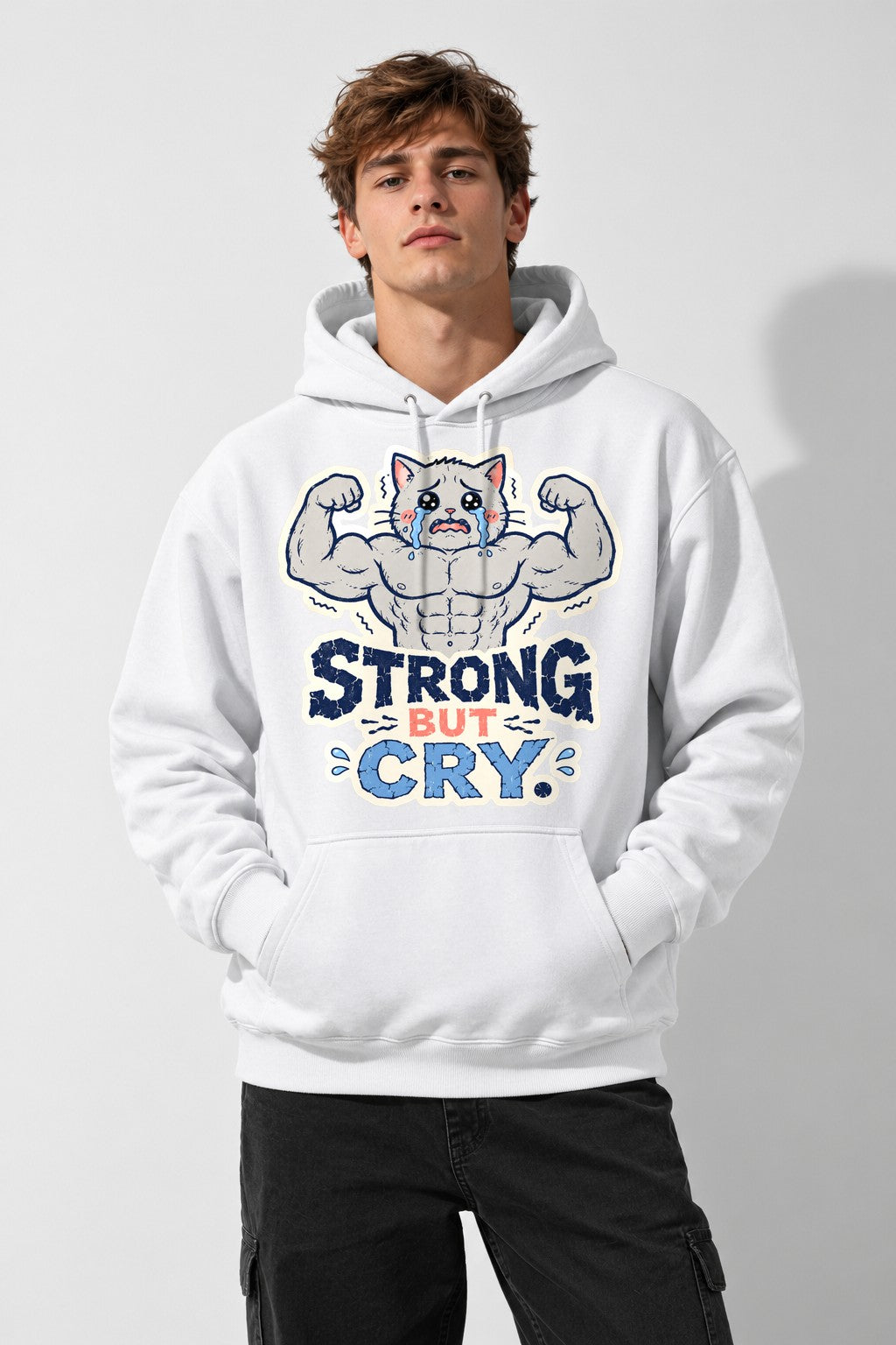 Strong But Cry - White