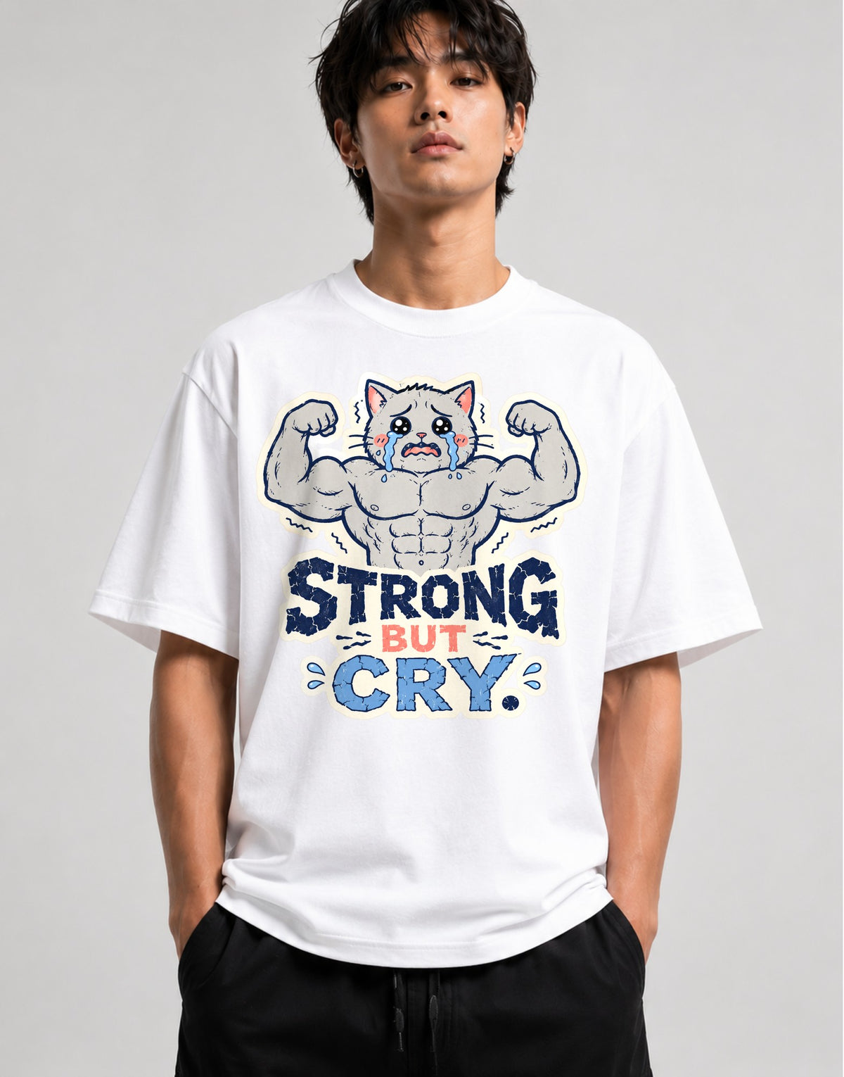 Strong But Cry - White