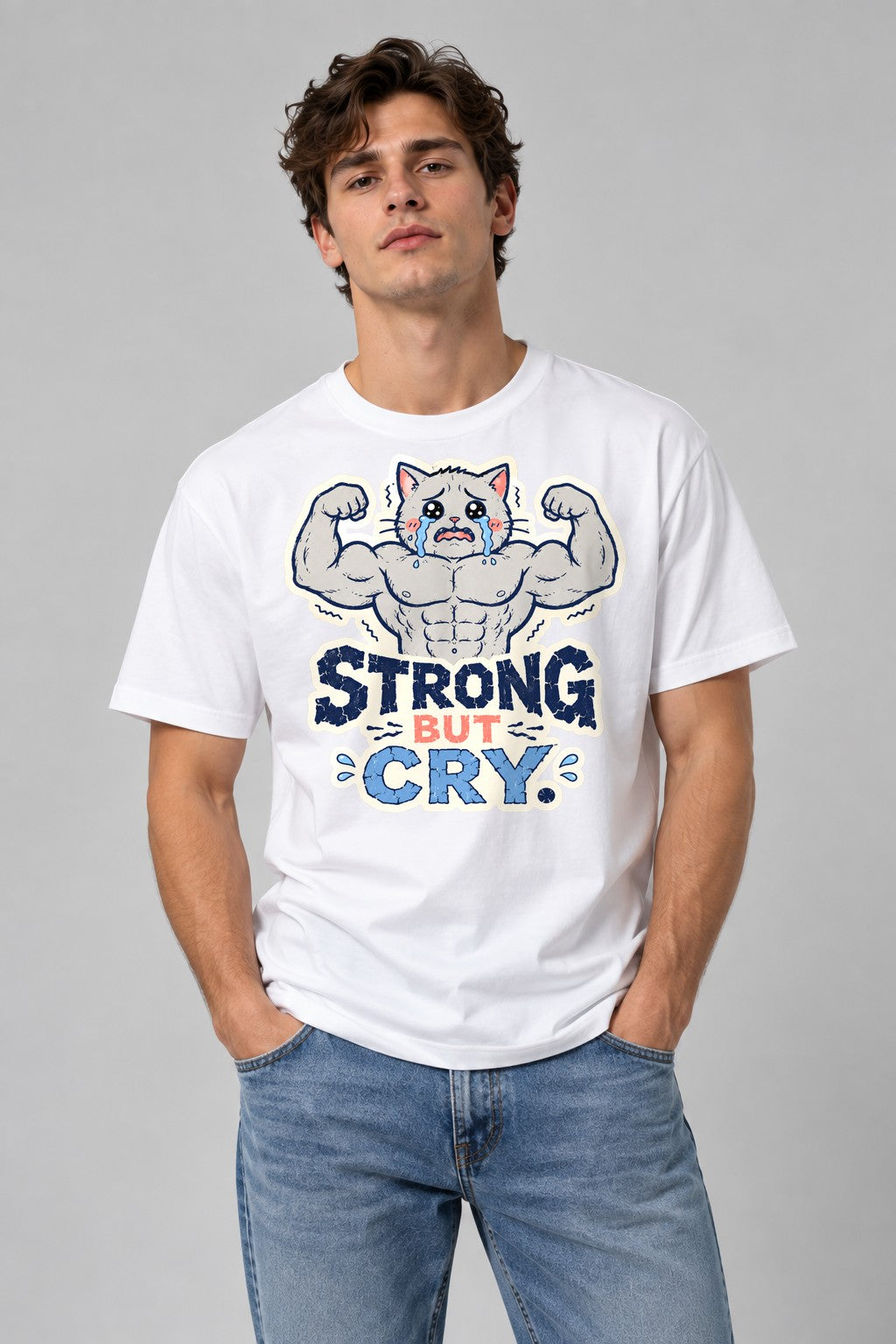 Strong But Cry - White