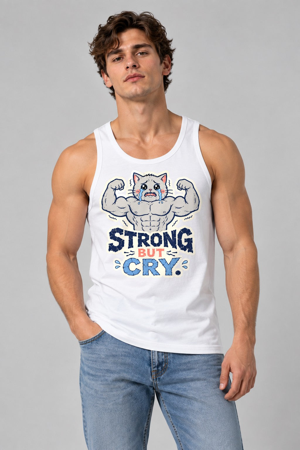 Strong But Cry - White