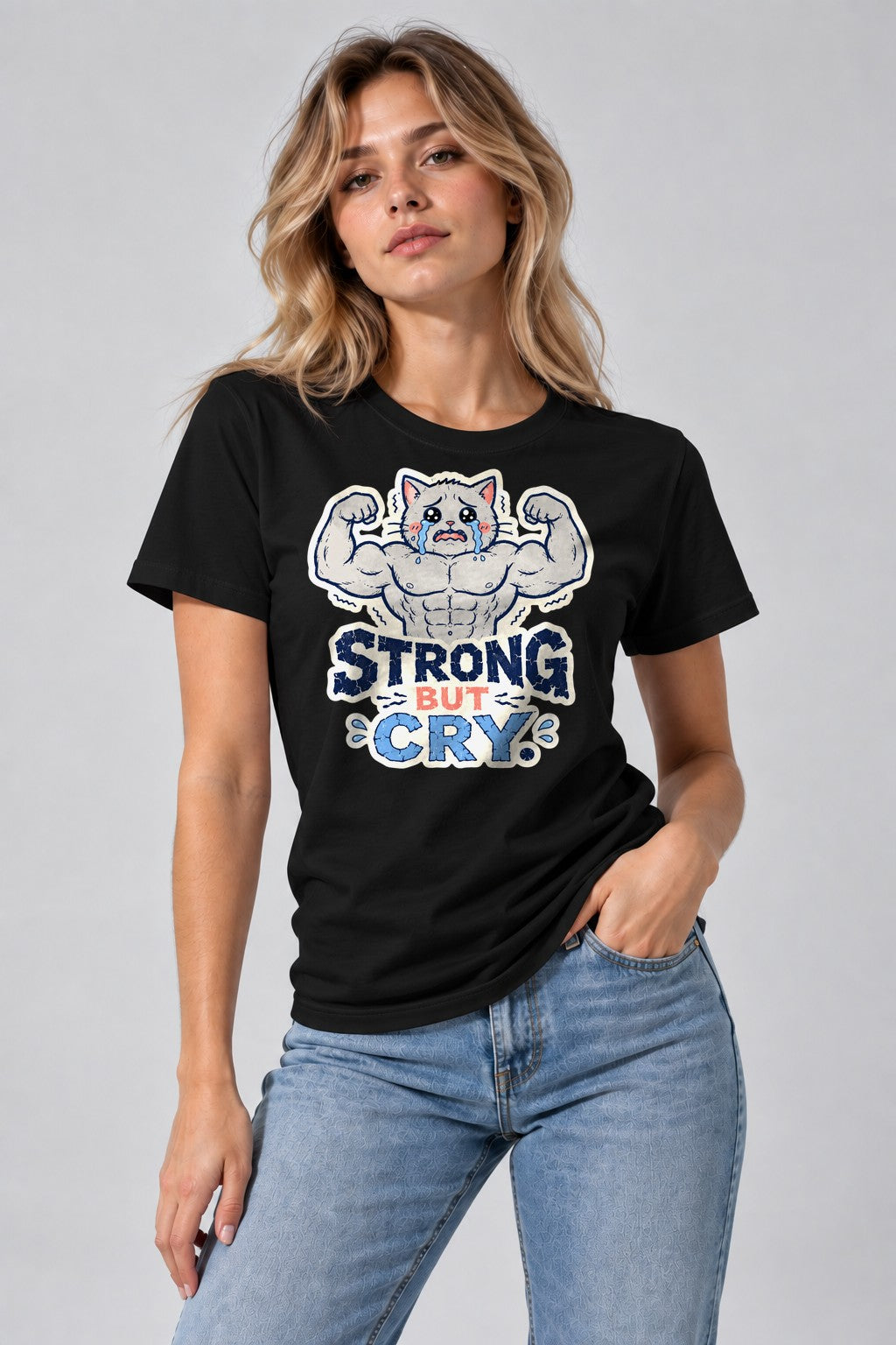 Strong But Cry - Black