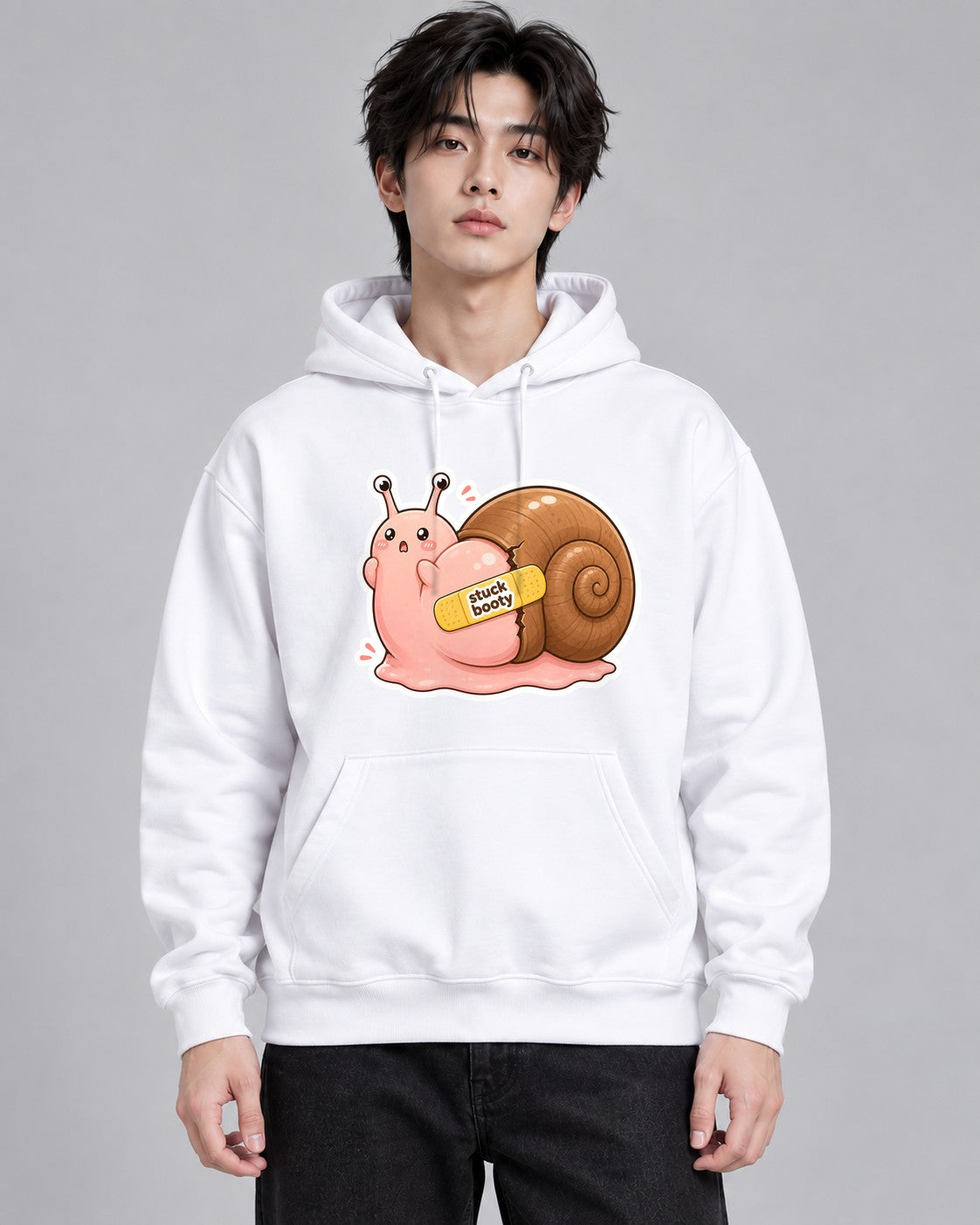 Stuck Booty Snail - White