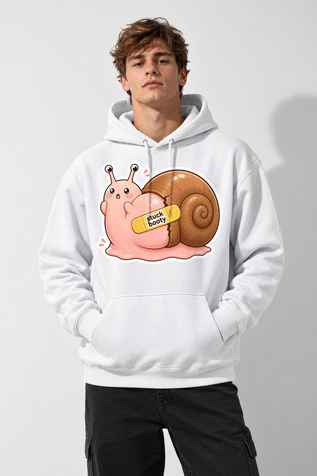 Stuck Booty Snail - White