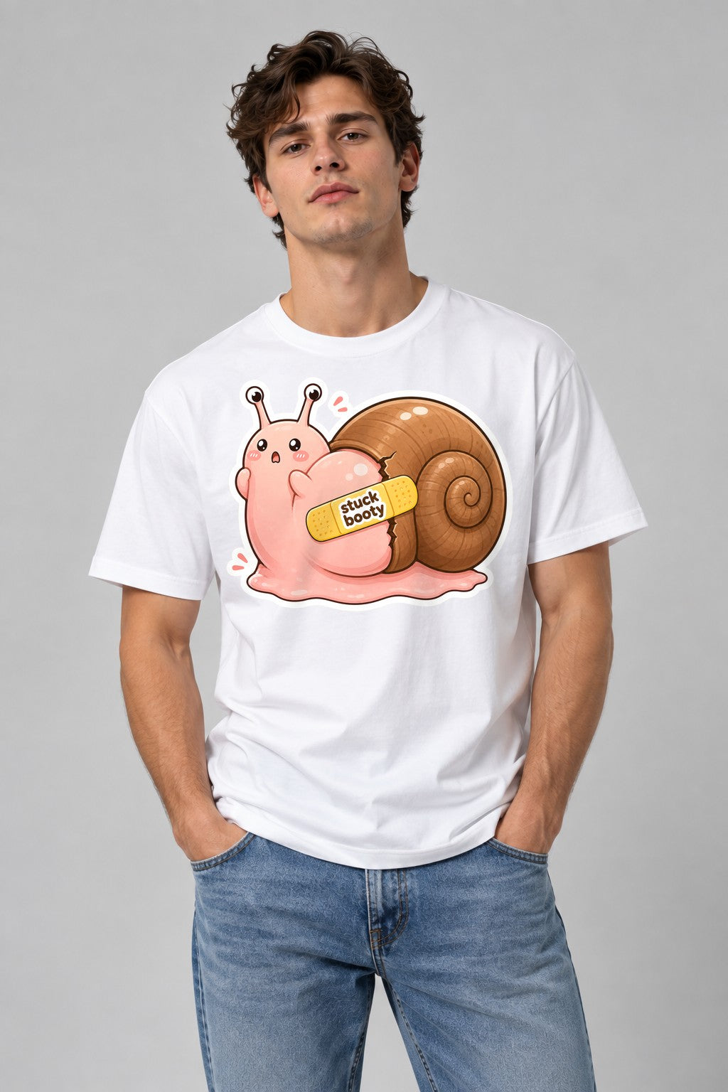Stuck Booty Snail - White