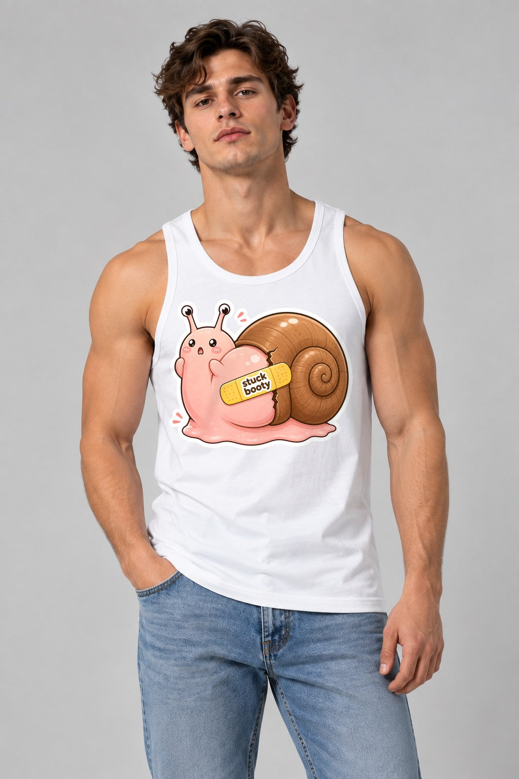Stuck Booty Snail - White