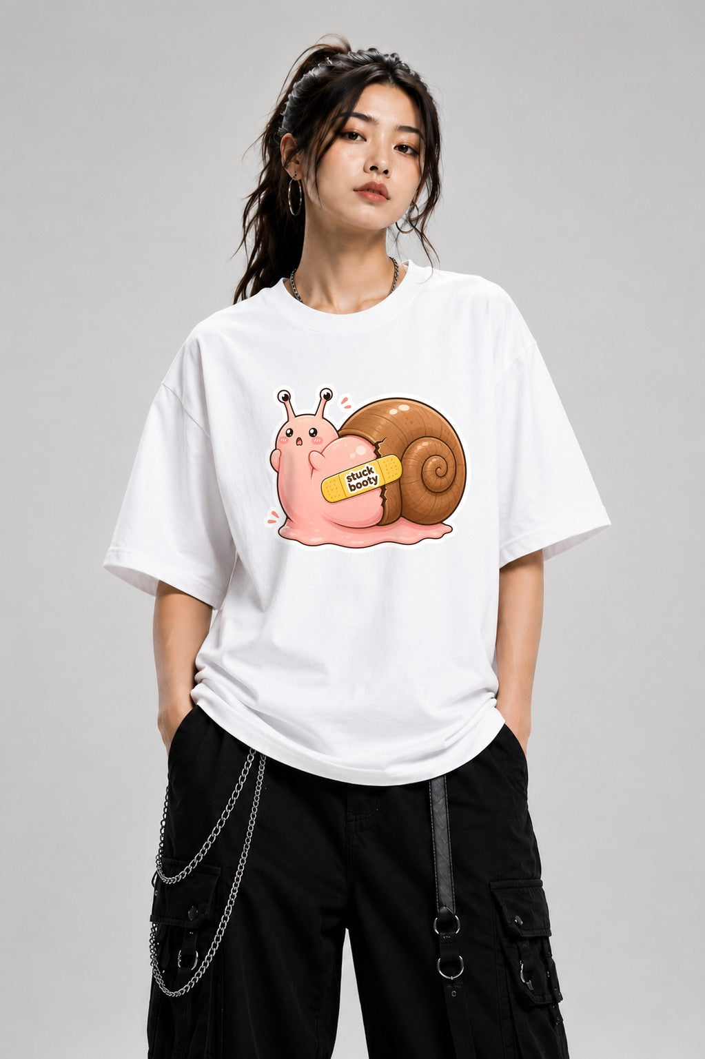 Stuck Booty Snail - White