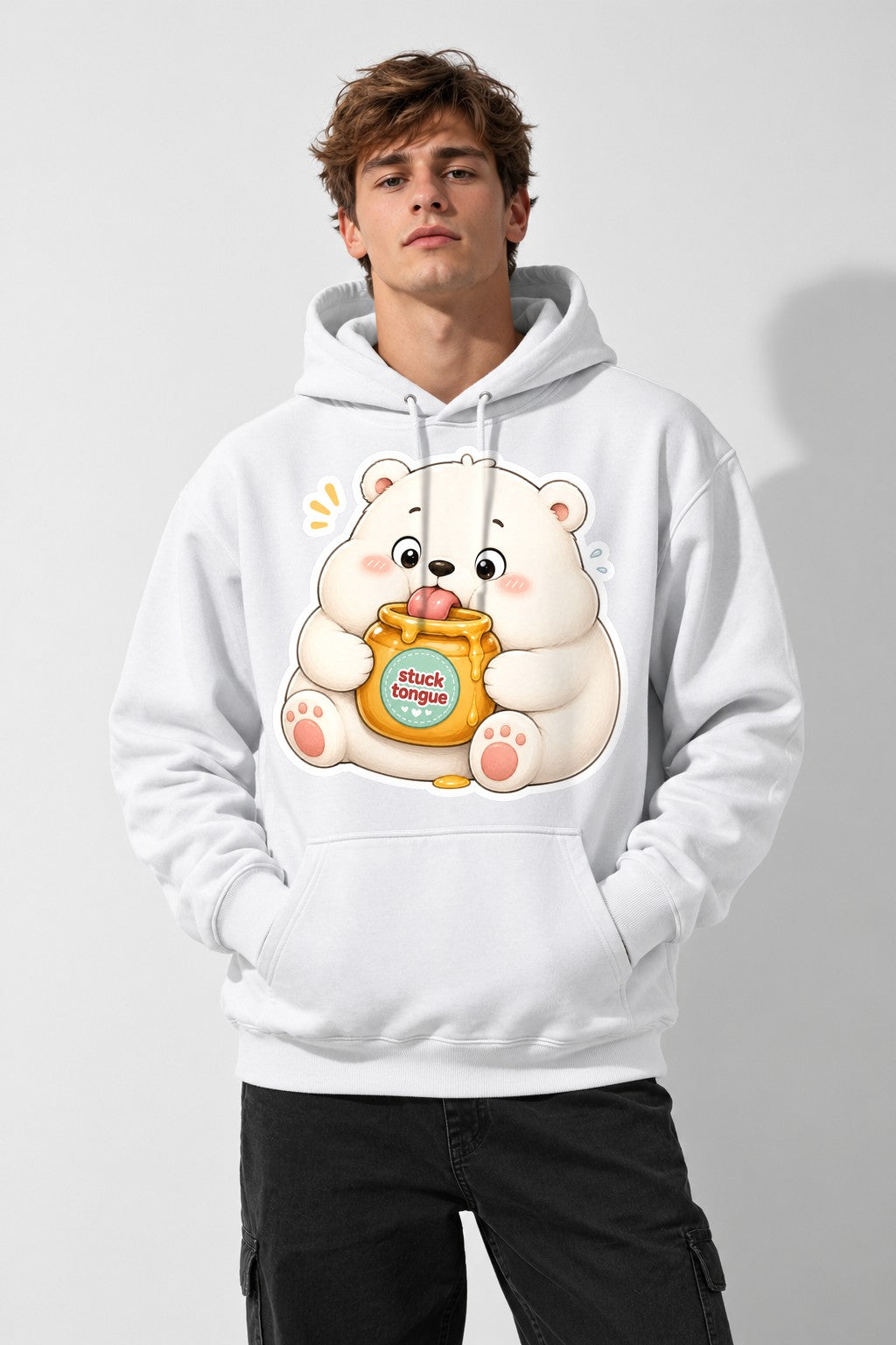 Stuck Tongue Bear - White