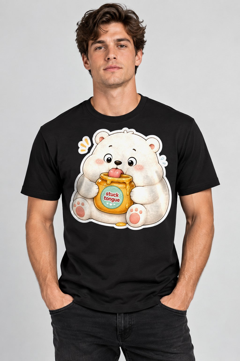 Stuck Tongue Bear - Black