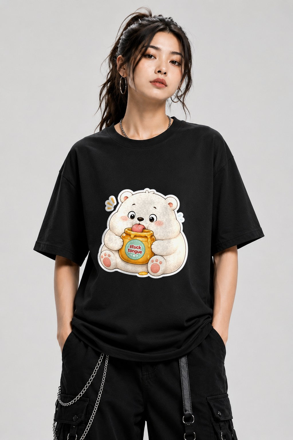 Stuck Tongue Bear - Black