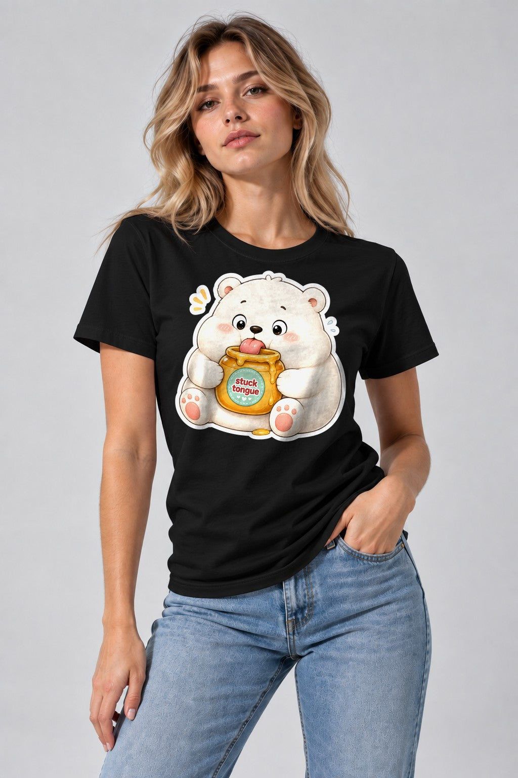 Stuck Tongue Bear - Black