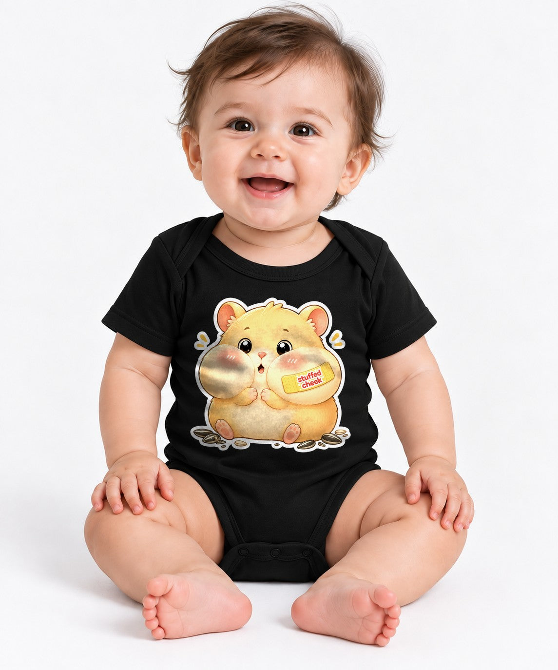 Stuffed Cheek Hamster - Black