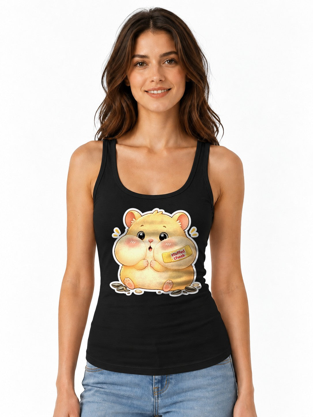 Stuffed Cheek Hamster - Black