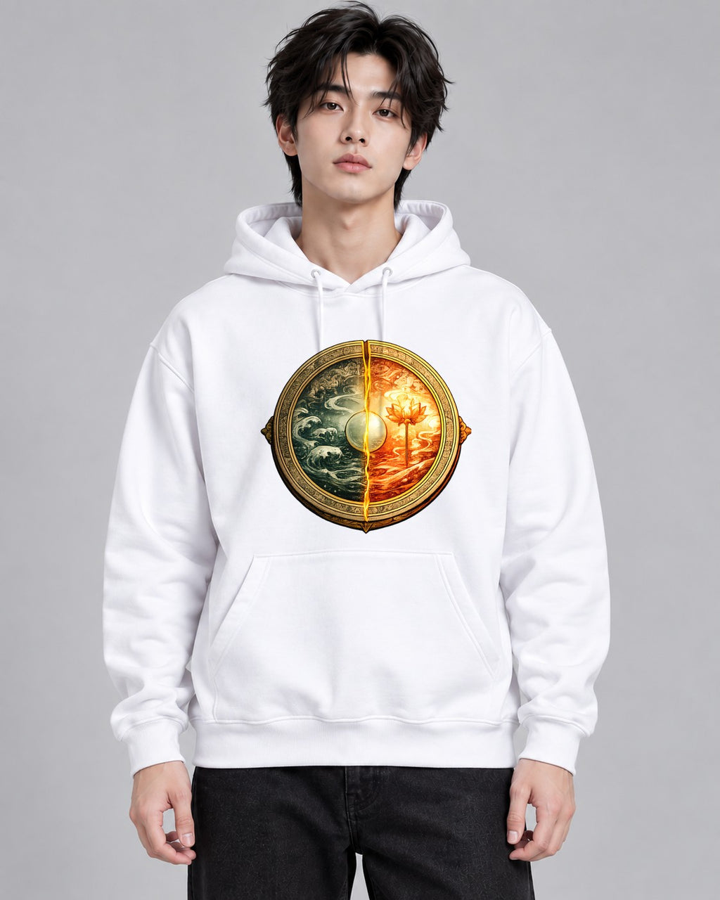 Sun Moon Medallion - White