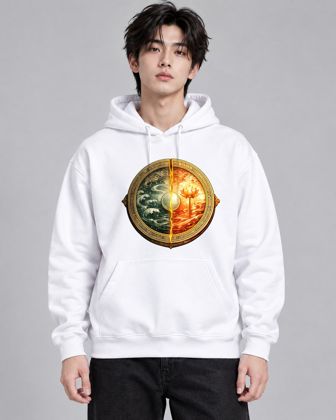 Sun Moon Medallion - White