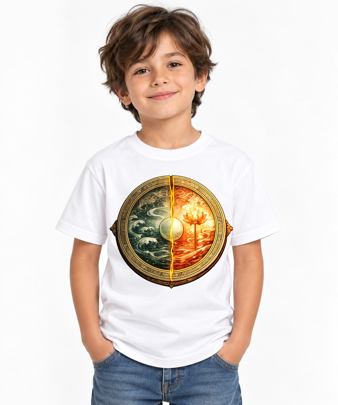 Sun Moon Medallion - White