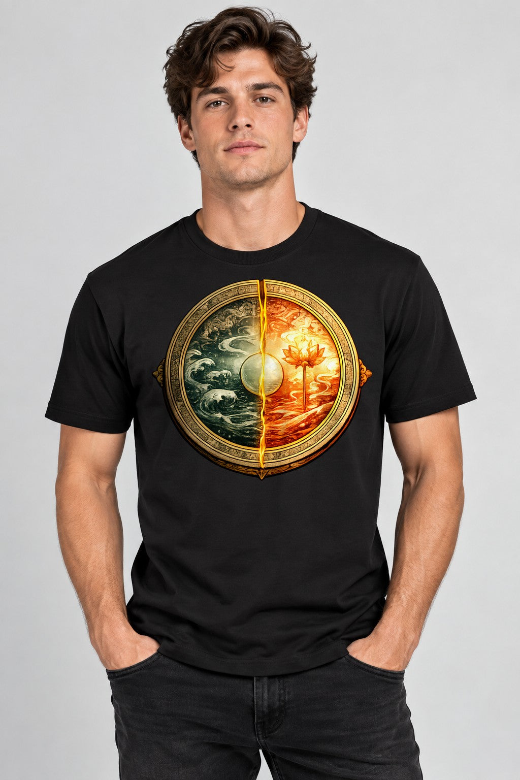 Sun Moon Medallion - Black