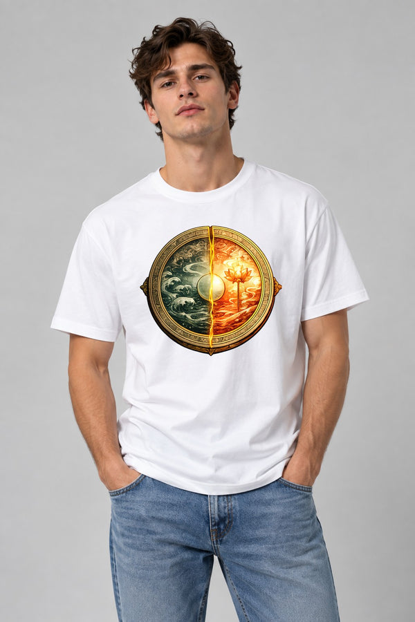 Sun Moon Medallion - White
