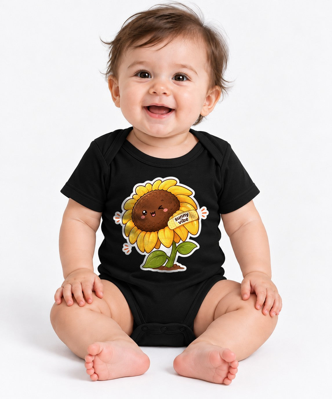 Sunny Vibe Sunflower - Black