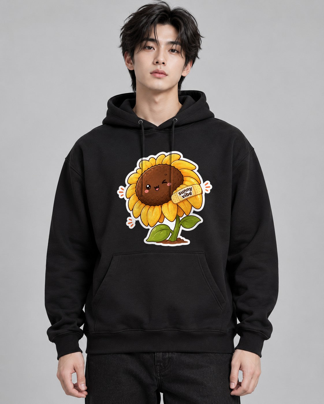 Sunny Vibe Sunflower - Black