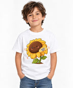 Sunny Vibe Sunflower - White
