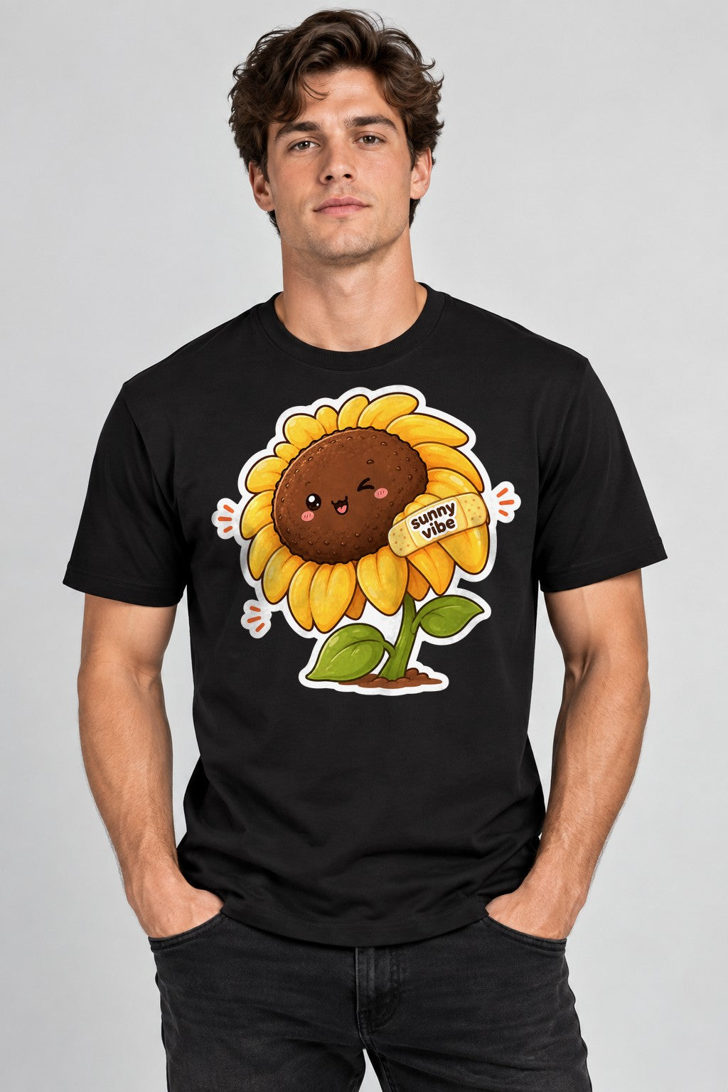 Sunny Vibe Sunflower - Black